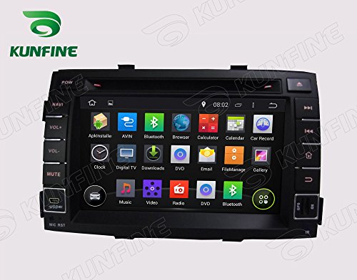 KUNFINE Android 10 Ocho nucleos Ram 4G ROM de 32 GB Autorradio GPS Navegación DVD Reproductor Multimedia Control del Volante Unidad Principal Estéreo porKIA Sorento 2011