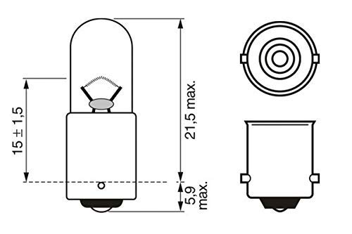 Lámparas Bosch para vehículos Pure Light T4W 12V 4W BA9s (Lámpara x2)