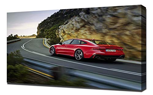 Lilarama (Compatible con 2020-Audi-RS7-Sportback-V6- Lienzo Impreso para Pared - Lienzo para Envolver - Decoración de Pared