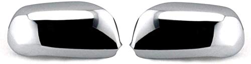 LIUJTAO Carcasa de Espejo de Puerta Cubierta de Espejo Cromado Cubierta de Espejo Lateral Ajuste, para Audi A6 S6 C4 C5 A8 S8 D2 Cubierta de Espejo (Color: Cromo) - Cromo