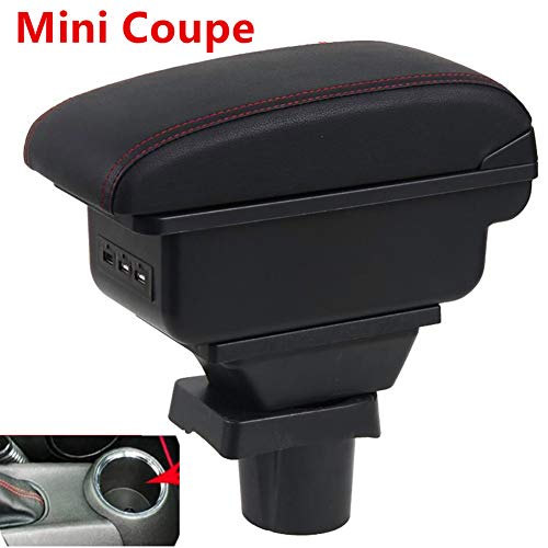 LSYBB para Mini Cooper R50 R52 R53 R56 R57 R58 F55 F56 F57 Compatriot R60 F60 Apoyabrazos Estilo Accesorios de Coche Caja