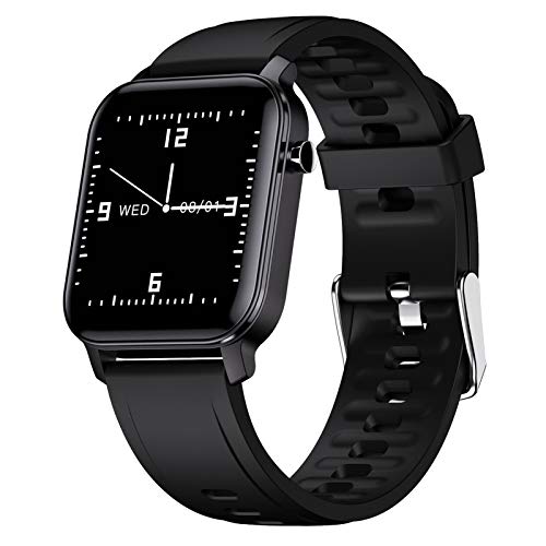 LTLGHY Smartwatch, Reloj Inteligente Impermeable IP68 para Hombre Mujer Pulsera De Actividad Inteligente con 15 Modos De Deporte con Pulsómetro Blood Pressure Sueño Podómetro,Negro