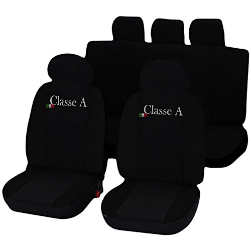 Lupex Shop Mercedes Clase A Bicolor – Fundas para Asientos, Color Negro