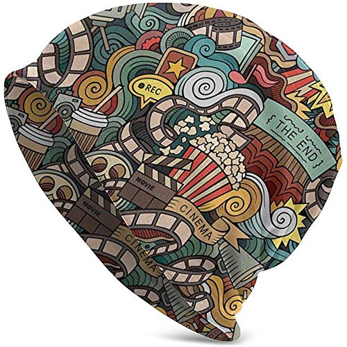 Mamihong Artículos de Cine Sombreros de Punto Calientes Combinados Sombrero de Gorro Suave y cómodo Gorra de Calavera Sombrero de Invierno de esquí Sombrero Holgado para Hombres Mujeres