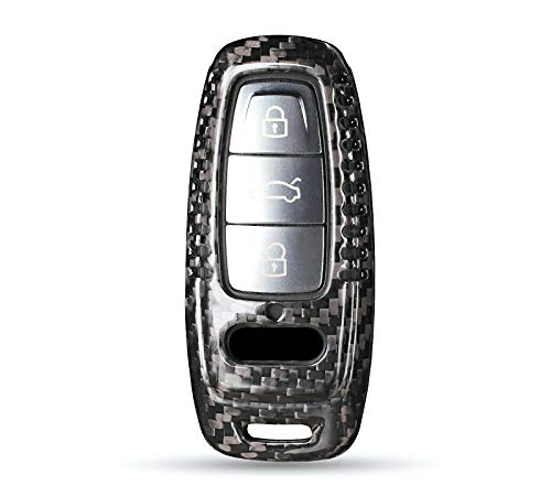 MAX Carbon compatible con Audi A6 S6 RS6 A7 S7 RS7 A8 S8 Q7 SQ7 Q8 SQ8 RSQ8 E tron Real Carbon Carbon Key Carcasa Carcasa Carcasa Carcasa Carcasa Carcasa protectora