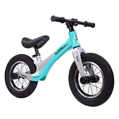 MEETGG Bicicleta de equilibrio, sin pedal para niños pequeños, altura ajustable, marco de aleación de magnesio, bicicleta de entrenamiento deportiva ligera para niños