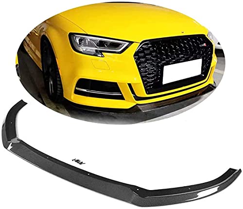 MFQO Ajuste para Audi A3 Sline S3 Sedan 2017 2018 2019 Fibra De Carbono CF Alerón De Barbilla Frontal Divisor De Parachoques Kits De Cuerpo De Labio Delantero, No Apto para Hatchback/Sportback