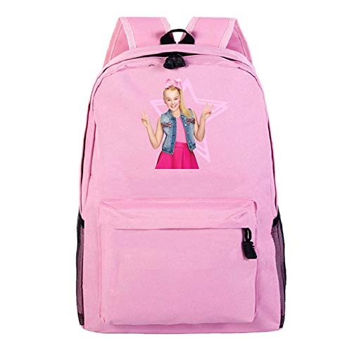 Mochila j-o-j-o s-i-w-a patrón Mochila Campus Juvenil Estudiante Mochila Escolar Personalizada Mochila de Viaje al Aire Libre 2-Patrón Rosa 4_Talla única