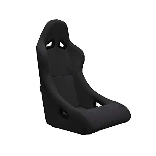 MODAUTO Asiento Deportivo Coche, Baquets Deportivo, de Tela, con Ríeles incluidos, Universal para Simulador de Conducción , Modelo N002, Ojo Pequeño, Negro