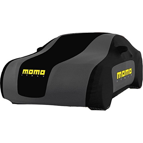 MOMO CC3LXL Cubre Coches Transpirable Interior-Exterior 3 Capas, Negro/Gris, XL