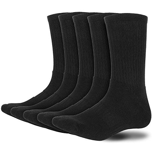 MOSOTECH Calcetines Deporte Hombre, 5 Pares Calcetines Hombres Para Running, Ciclismo, Caminata, Senderismo - Cojín Engrosado, Anti Ampolla, Soporte Para el Arco, Talla 41-46