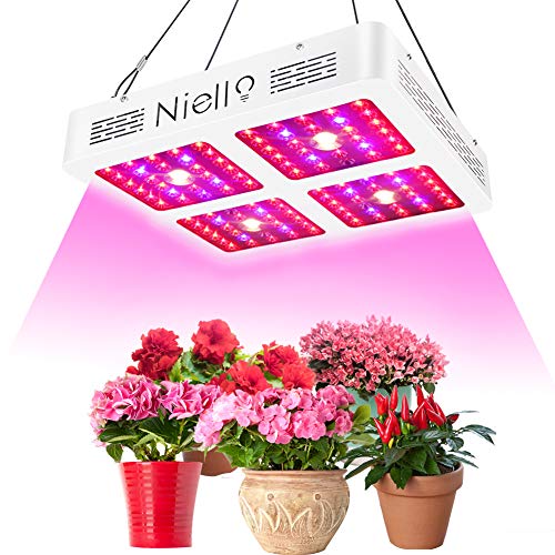 Niello CREE COB LED Lámpara de Crecimiento, 1200W es una lámpara para Cultivo de Plantas de Espectro Completo, luz para Plantas de Interior Vegetales y Flores, función “Daisy Chain”
