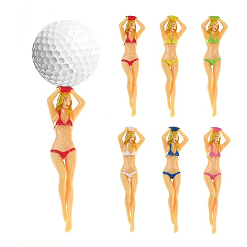 NXX 24 Pcs Bikini Golf Tees Regalo Último Diseño Plastic Golf Tees Fit-Nude Girl-Woman Lady Girl Model Sexy Golf Tees Plastic Golf Ball Tees Novedad Tools Gift Set