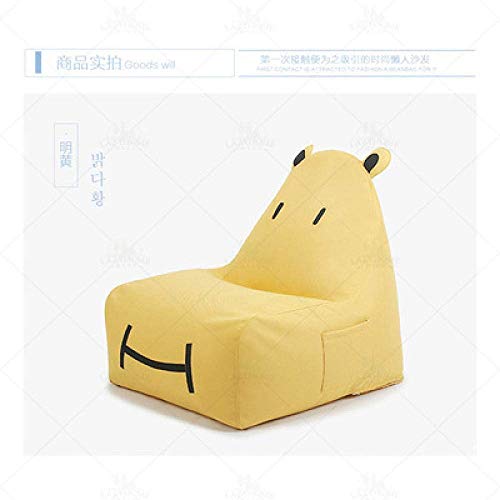 N/Z Living Equipment Sofá Perezoso Bolsa de Frijoles de Dibujos Animados Tumbona Sofá Sillas Asiento Muebles de Sala de Estar Puf con Relleno Asiento Perezoso Amarillo