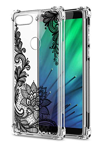 Oihxse Cristal Compatible con Xiaomi Redmi Y3 Funda Transparente TPU Silicona Estuche Airbag Esquinas Anti-Choque Anti Rasguños Diseño Rosa Flower Caso (Flores B4)