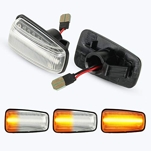 OZ-LAMPE luces de giro marcadoras laterales dinámico luces indicadoras de dirección para Peugeo-t 106 II 306 406 806 Expert Partner Citroe-n Berlingo Jumpy Saxo Xantia/XM/Xsara/ZX Break Fia-t(claro)