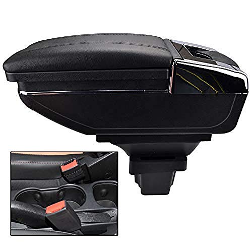 , para Chevrolet Trax Tracker/Holden Trax 2013-2017 Consola Central giratoria Caja de Almacenamiento Reposabrazos Reposabrazos 2014 2015 2016 - Black_Thread