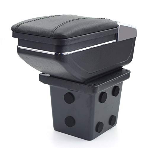 Para Hyundai I30 2008-2013 Apoyabrazos Caja de almacenamiento Coches Reposabrazos Central Negro