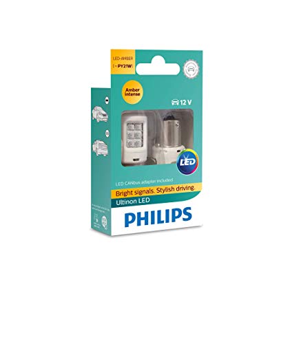 Philips 11498ULAX2 LED foco de señalización para automóvil (PY21W amber), naranja, Set de 2