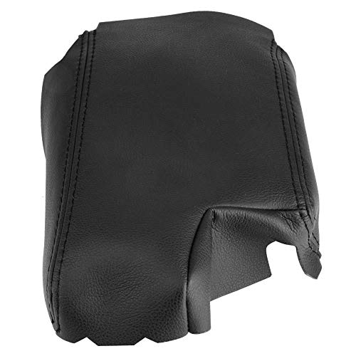 Protector de la cubierta de la caja de los apoyabrazos, cubierta de los reposabrazos de la consola del cuero de la PU del coche conveniente para E46 3 Series 99-06 (Black)