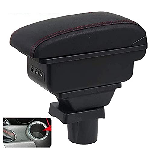 QMZDXH Coche Apoyabrazos para Mini Cooper R50 R52 R53 R56 R57 R58 F55 F56 F57 Compatriot R60 F60 Apoyabrazos Estilo Accesorios de Coche Caja (Negro)