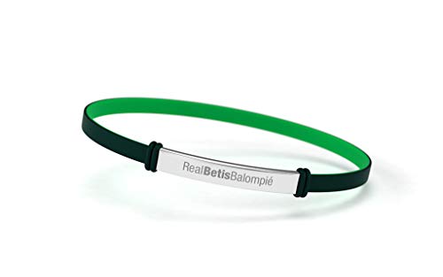 Real Betis Balompié Pulsera Fashion Balompié Junior para Mujer y Niño | Pulsera de Silicona y Acero Inoxidable | Apoya Producto Oficial verdiblanco | RBB