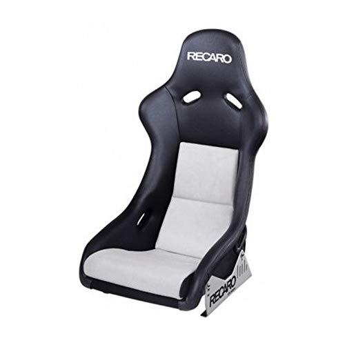 Recaro RC070770889 Pole Position Asiento Tipo Baquet Deportivo de Piel Artificial para Piloto y Copiloto, Negro/Dinamica Gris