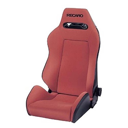 Recaro RC295070571 SR5-Speed Asiento de Conductor, Piel Artificial, Negro/Velour Rojo