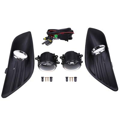 Rejilla de luz antiniebla Parrilla Grill Kit De La Cubierta Luz De Niebla En Fit For El Ford Focus MK2 (DA3) Turnier 2008 2009 2010 Pre-Lavado De Cara, Luz De Niebla Parachoques (Color : with Wire)