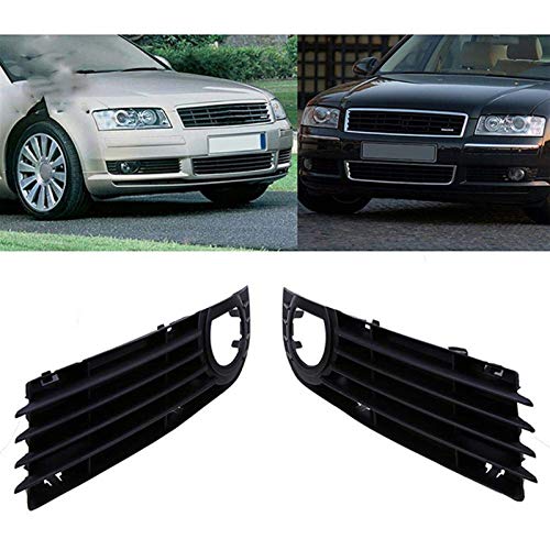 Rejilla luz antiniebla 1 Par Frente Coche Parachoques Inserción Nido Abeja Faros Antiniebla Bajo Niebla Parrilla Parrilla Niebla Rejillas Fit For Audi A8 D3 2005/2006/2007 Pre-cirugía Estética Car-Sty