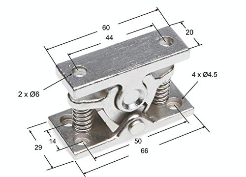 RETENEDOR DE PUERTA, SUJETAPUERTAS DE MUELLE COMPLETO PARA CARAVANA, AUTOCARAVANA, CAMIÓN, REMOLQUE, SEMIRREMOLQUE, FURGÓN, PLATAFORMA