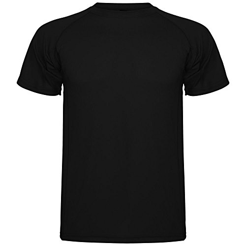 ROLY Camiseta técnica de Hombre Montecarlo, Negro (L)