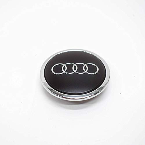 Rueda Ornamentales Tapa Original Audi Buje Tapa Tuning Tapa para llantas Negro Mate