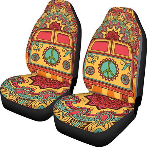 Seanative - Funda para asiento de coche, camión, autobús, unisex, estilo hippie, estilo vintage, para coche, furgoneta, asiento de vehículo, accesorios, funda elástica