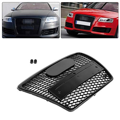 SIOM 1 Uds Rejilla De Coche para Asientos Deportivos De Estilo Rs6, Malla Hexagonal Negra De Panal para Audi A6 / S6 C6 2005, 2006, 2007, 2008, 2009, 2010, 2011