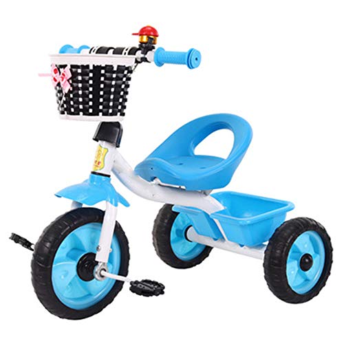 Siuber Niños pequeños triciclos niños 3 Ruedas Pedal Bicicleta, Juguetes de Caminatas para niños, cómodo cojín con Papelera - por 2 4 5 años niñas niñas Interior al Aire Libre