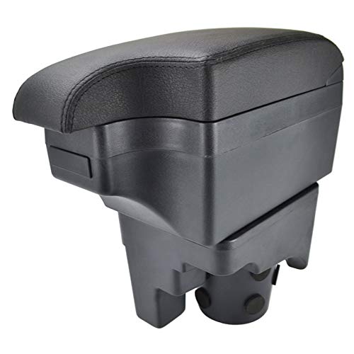 SJSM Apoyabrazos para Coche Car Styling Caja De Consola Central Negra para V-w para G-olf 2008-2012 Nuevo Reposabrazos Jetta 2006-2011 2010