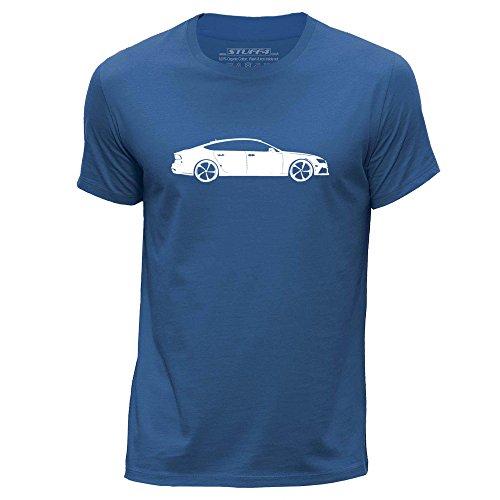 Stuff4 Hombres/X Grande (XL)/Azul Real/Cuello Redondo de la Camiseta/Plantilla Coche Arte / RS7