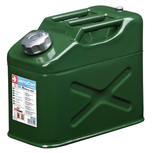 SUMEX Kangr - Jerry Can En Acero Galvanizado, Verde, Bidón, Estilo Militar