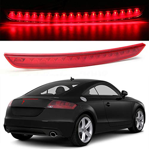 Tercera Luz de Freno, 8J0945097 Luz LED de Luz Trasera Central de Alto Nivel Compatible para AUD-i TT/TTS Coupé/Roadster (2006-2014) (Rojo)