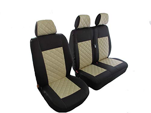 Texmar Designet - Fundas de asiento para Mercedes VITO CARGO VAN 2004 – 2015 para volante a la izquierda o a la derecha, color beige