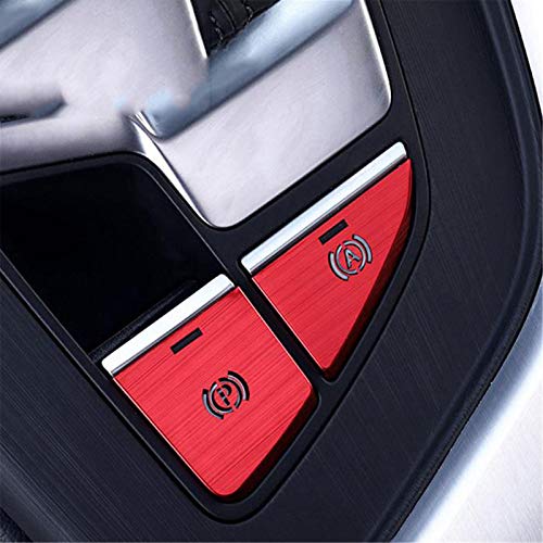 TPHJRM Car Styling Central Handbrake Ap Botones Panel Decorativo Cubre Pegatinas Recorte, para Audi a6 c7 A4 B9 Interior Auto Accesorios