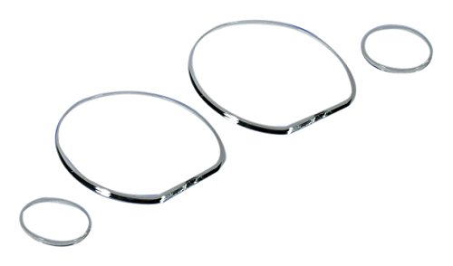 TR10VW01 - Cromo velocimetro anillos, ANILLOS CUADRO VEHÍCULO, Gauge Dash cromados bisel, ANILLOS DE INSTRUMENTOS Aros mandos para VW Golf3, Vento, 6N, Jetta 3