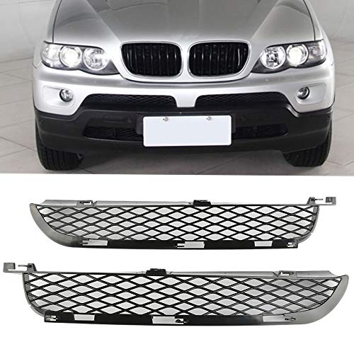 Un Par De Coches Izquierdo Y Derecho Delanteros Antiniebla Parachoques Inferior De Salida De Aire Rejillas Ajustes Fit For BMW X5 E53 2003-2006 Partes Auto Car Styling Parachoques delantero Rejilla lu