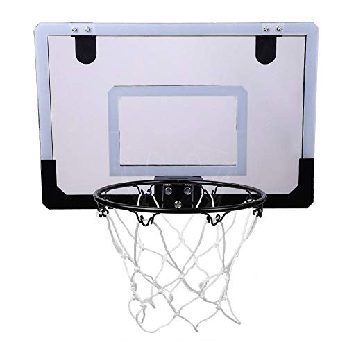 Unibell Tablero basquetbol, Mini Cubierta de Baloncesto del Tablero Trasero del aro Kit Sistema de Puerta montado en la Pared de los niños Conjunto de Juguete