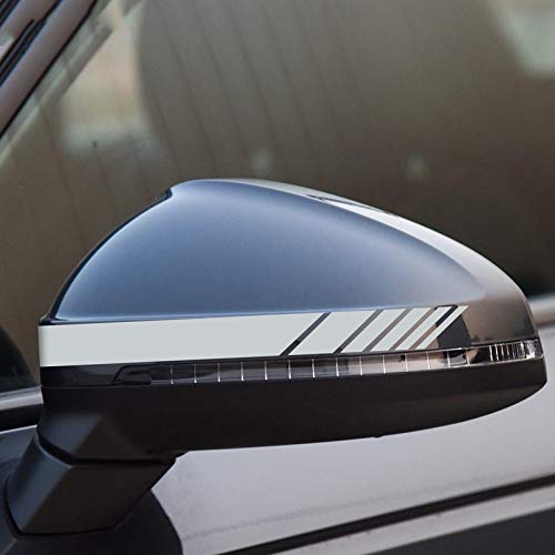 vitesurz Auto Pegatinas de Calcomanías Body Stripe Lateral, para Audi A5 A7 A3 A4 A6 A8 A1 S5 TT S3 S4 S7 SQ5 Q7 Q5 Q3 R8 RS5, Pegatina de Rayas para Espejo retrovisor Lateral