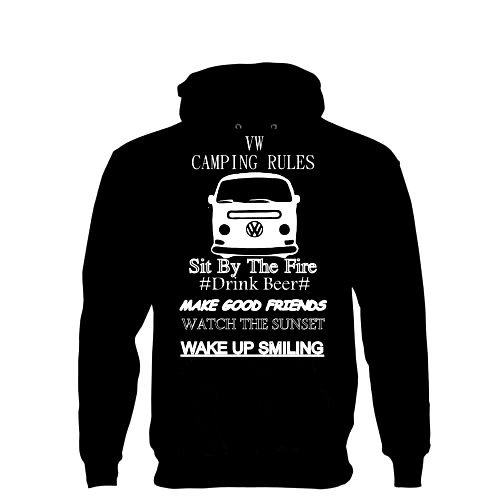 VW Camping Rules sudadera con capucha