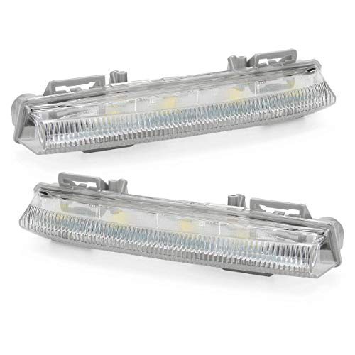 WEISHAN Frente Coche LED DRL luz de Niebla de los bulbos de lámpara de la Asamblea Luces de Niebla for Mercedes for el Benz W204 W212 C250 C280 C350 E350 (Emitting Color : Left Right)