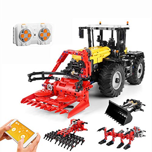 XIAOKEKE 2716 Bloques De Construcción para Coche, Bloques De Construcción 2,4 G Tractor Bricks Modelo con Motores, Bloques De Construcción Compatibles con Lego,B