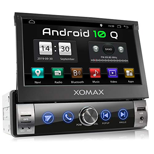 XOMAX XM-VA760 Radio de Coche con Android 10 I Quad Core, 2GB RAM, 32GB ROM I GPS I Soporte WiFi, 3G, 4G, Dab+, OBD2 I Bluetooth I 7" Pantalla Táctil I USB, SD, RDS, AUXI 1 DIN